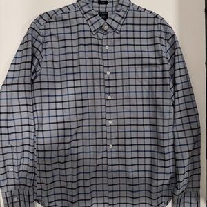 J. Crew Blue and Gray Plaid Men's Shirt